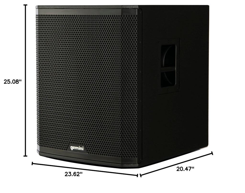 18" Powered Subwoofer, 1200 Watts, Bluetooth TWS Y236