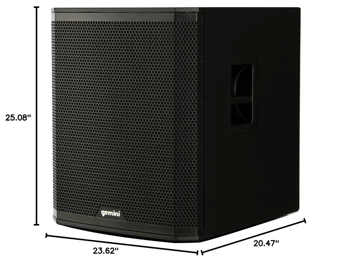 18" Powered Subwoofer, 1200 Watts, Bluetooth TWS Y236