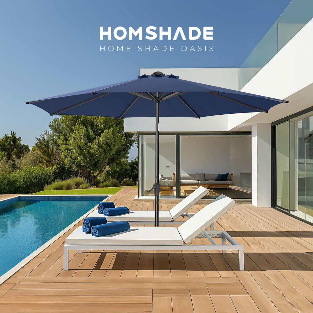 9FT Outdoor Patio Umbrella Navy Blue N22166