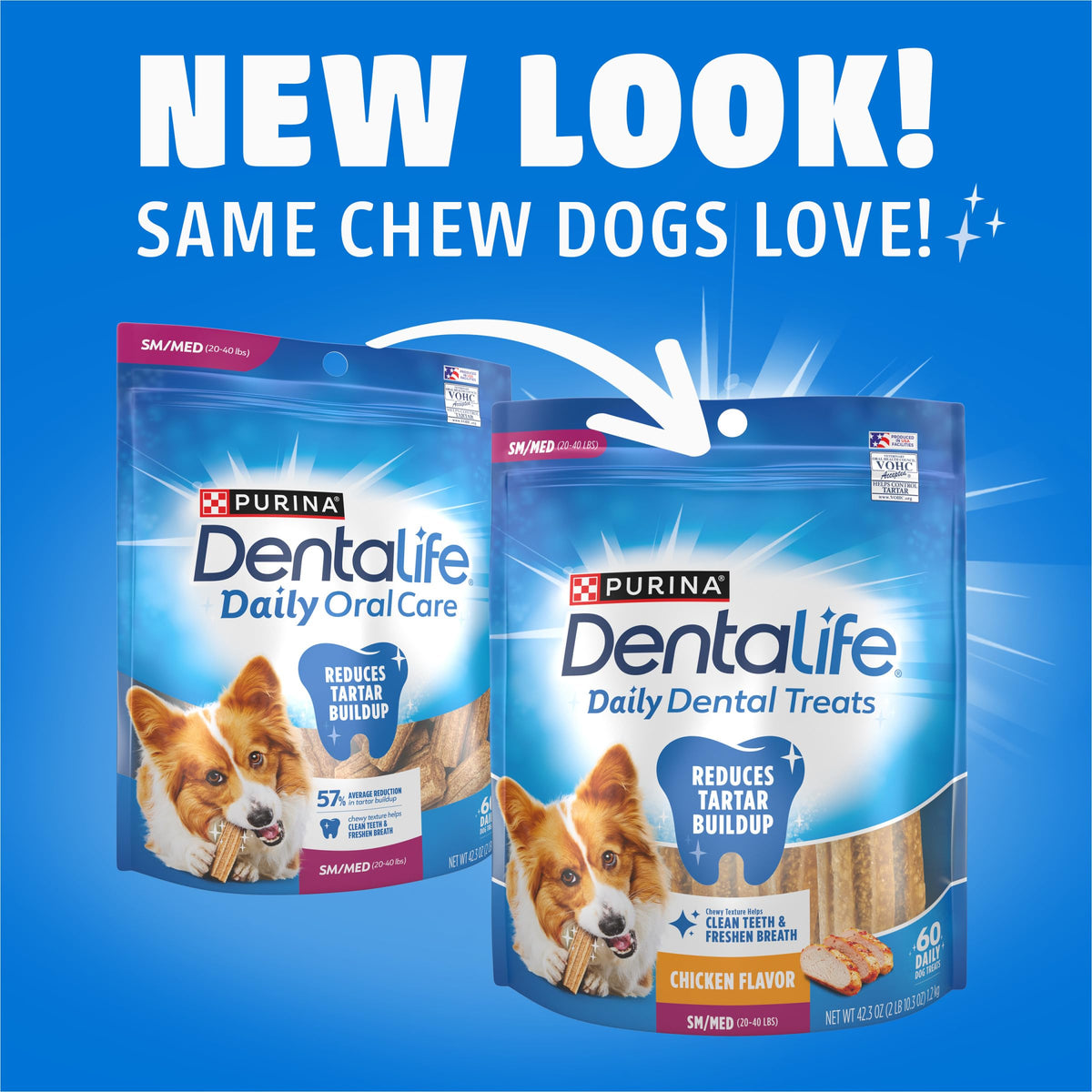 Daily Oral Care Dog Treats, Small/Medium, 60 ct B4317