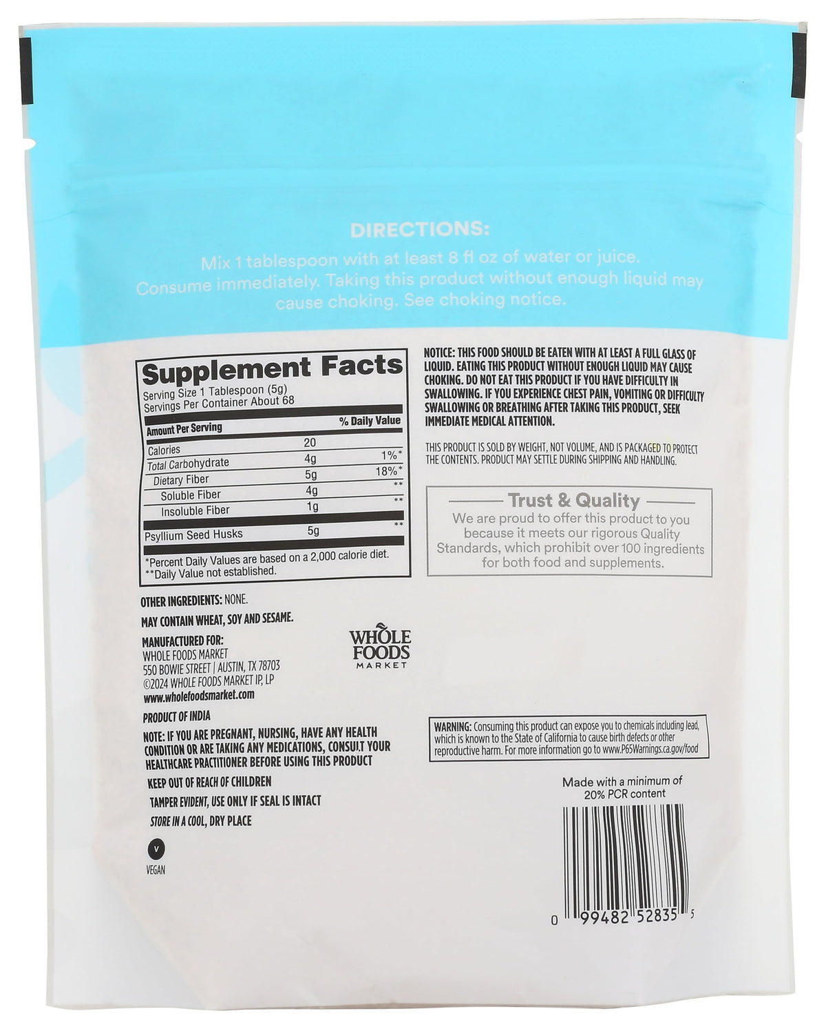 Psyllium Husk 12 Ounce X963
