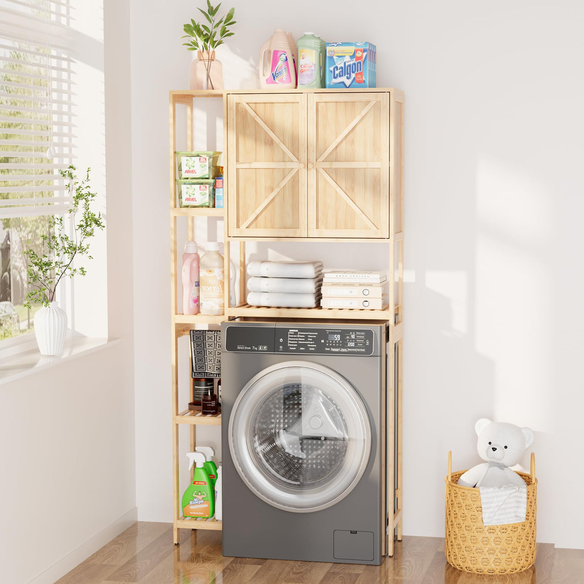 Bamboo Over-the-Toilet Storage Cabinet with Shelves A739