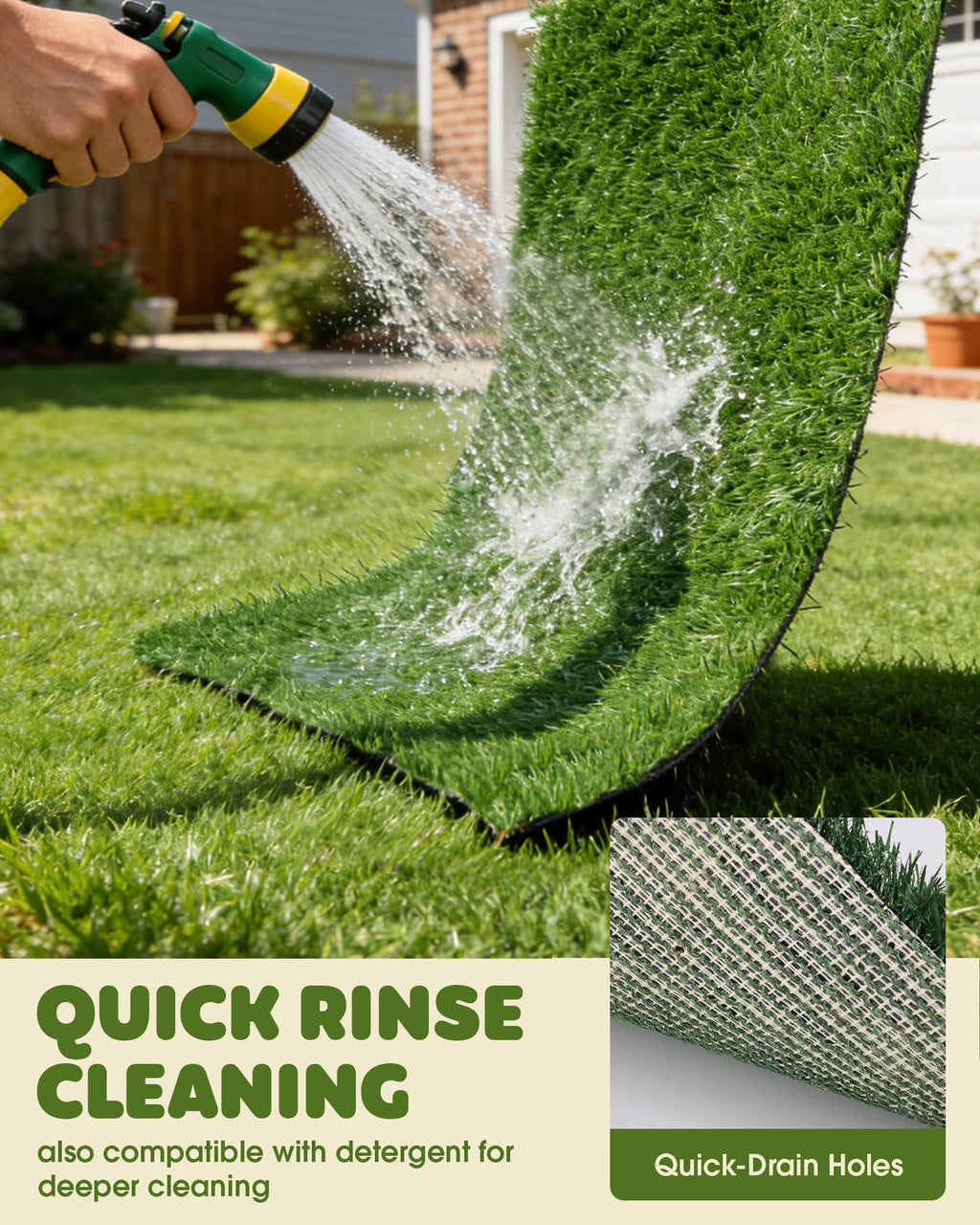 Grass Pad for Dogs Potty, 3-Layer Reusable, Washable, 30 x 20 in T8239