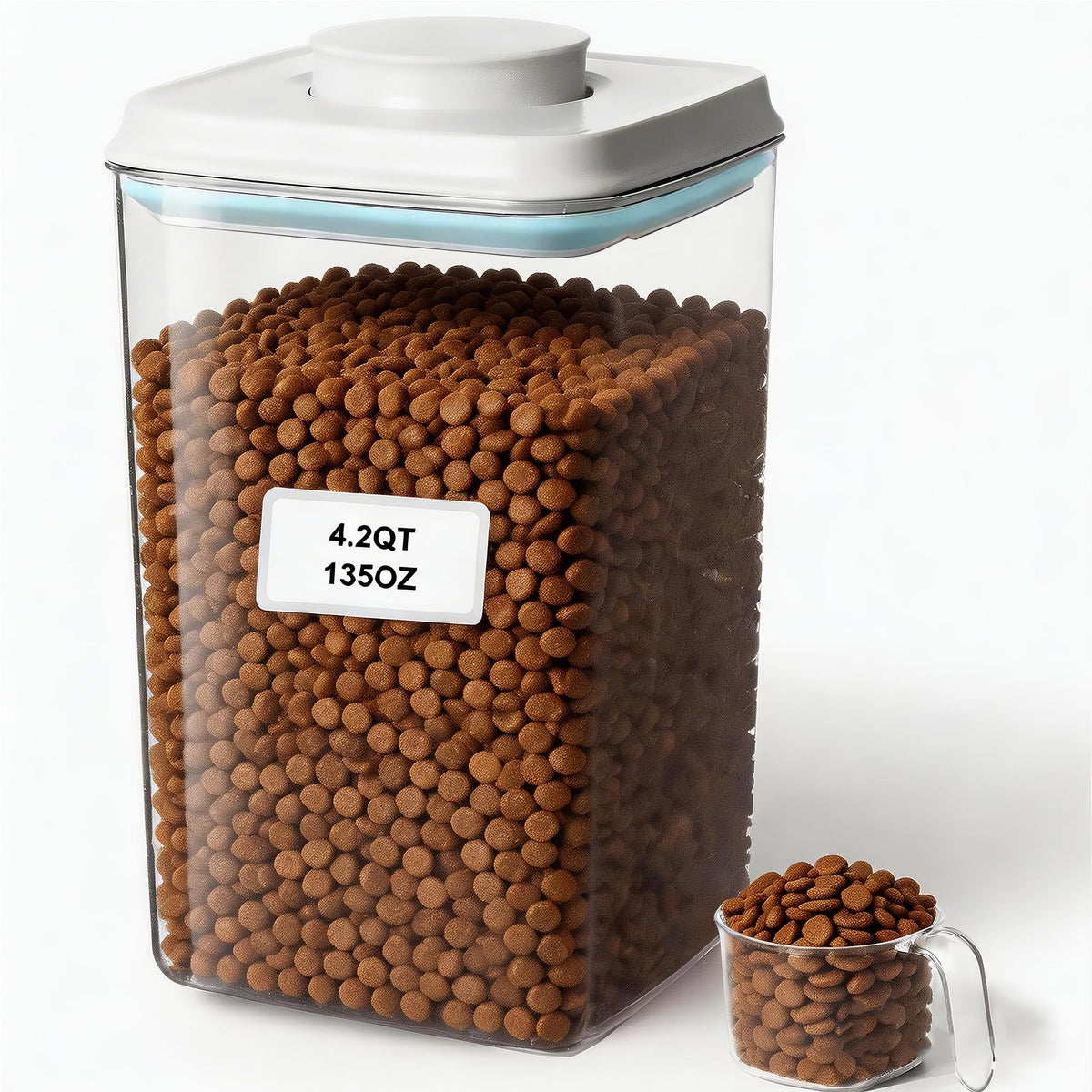 Dog Cat Treat Container with Scoop N316