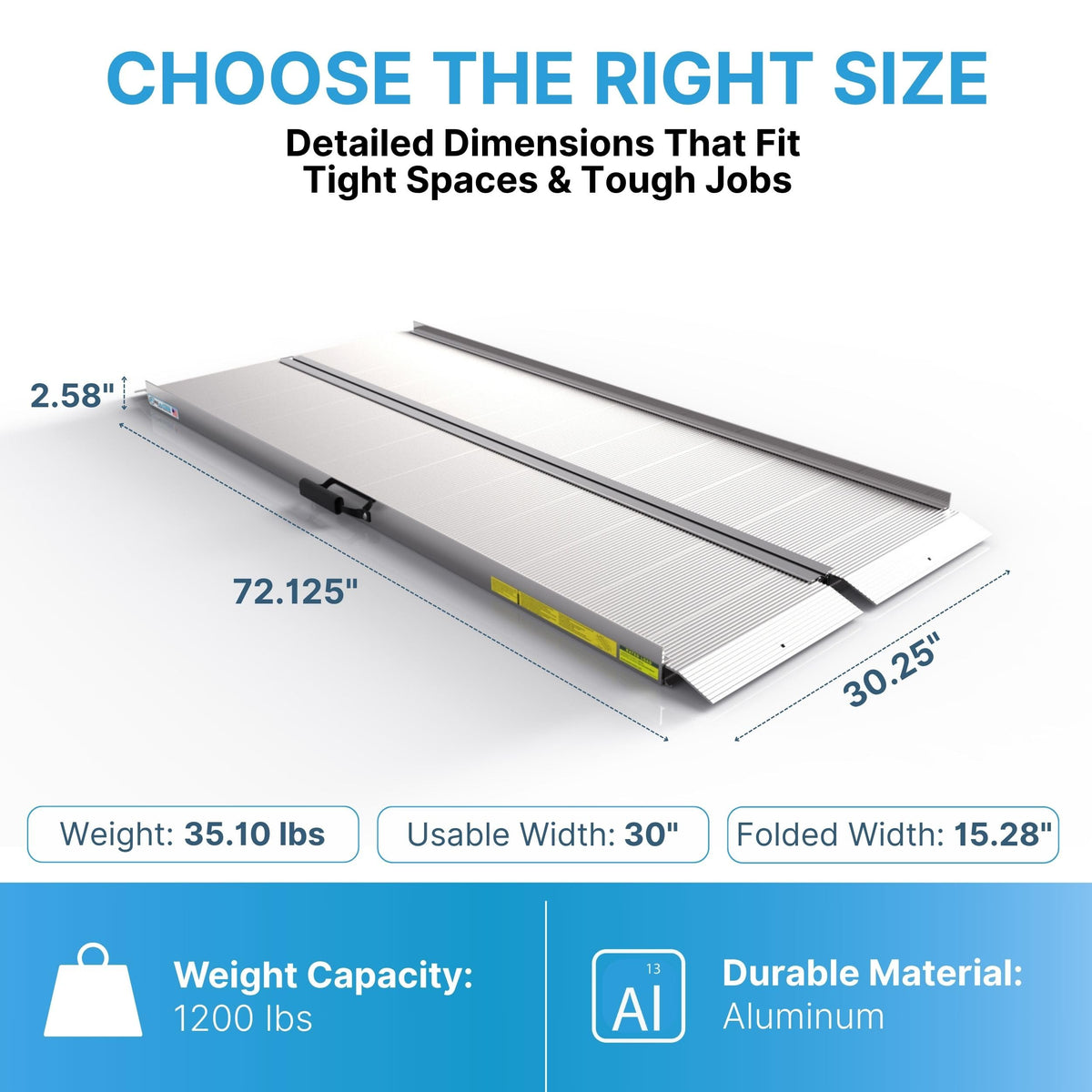 Aluminum Singlefold Folding Ramp Z27927