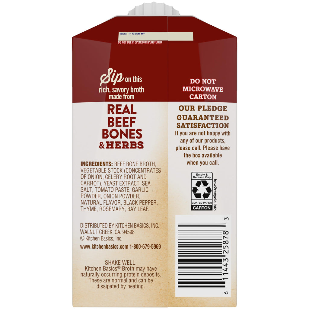 Beef Bone Broth 8.25 oz Carton Pack of 12 K777
