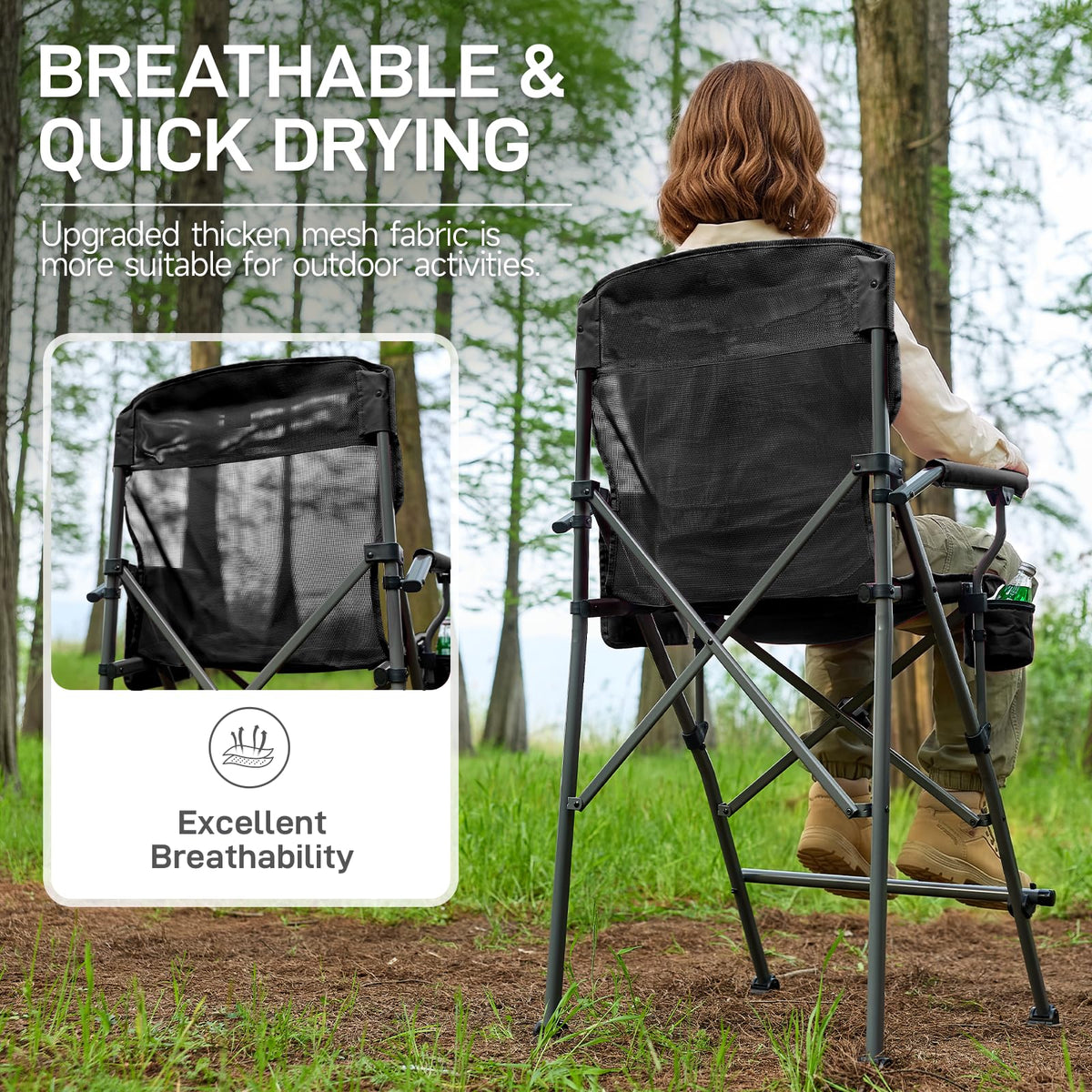 Tall Foldable Camping Chair J10374