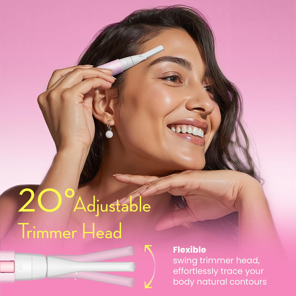 Pink Electric Facial Hair Remover with 2 Replaceable Blade I792708