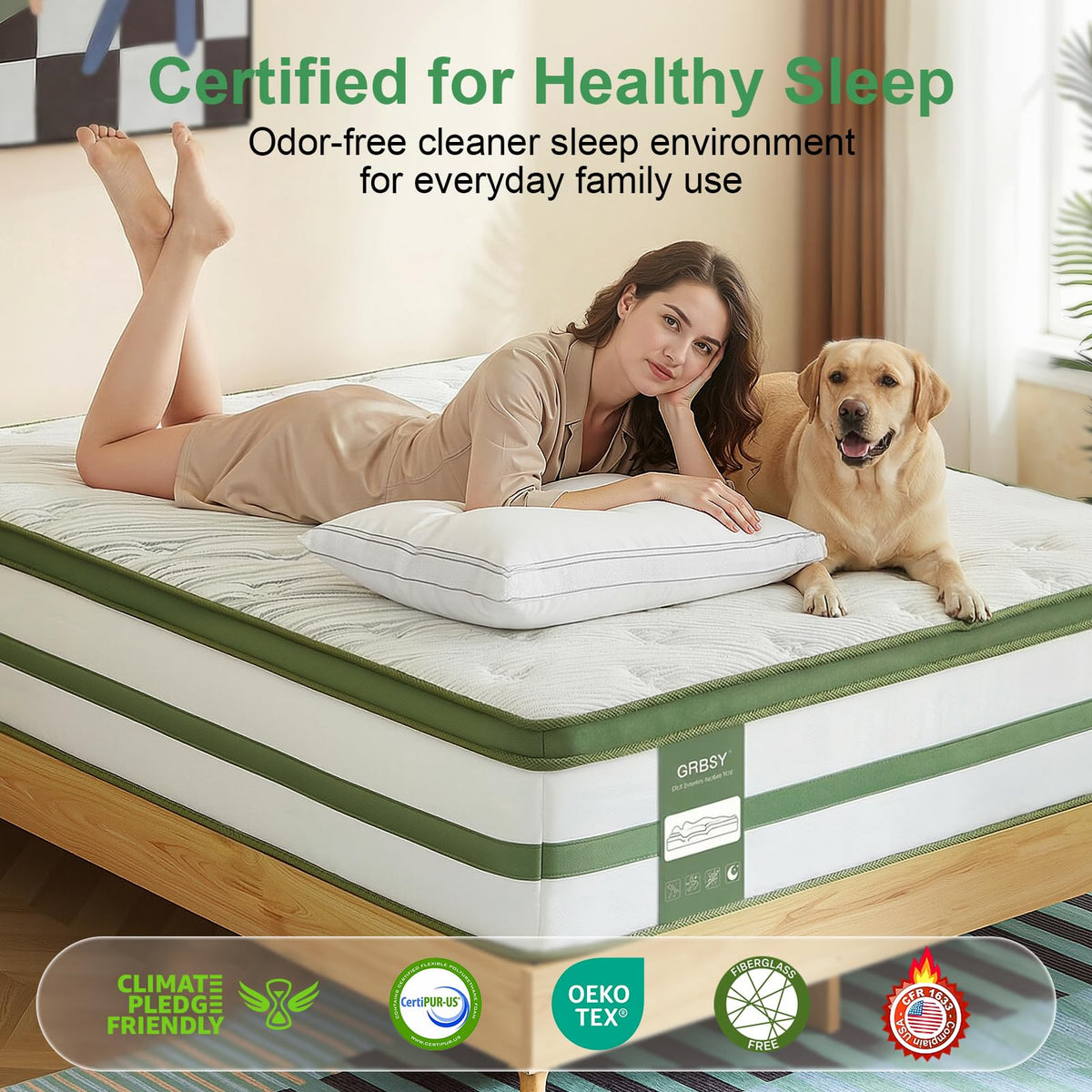 14 Inch Hybrid Memory Foam Full Size Mattress A600