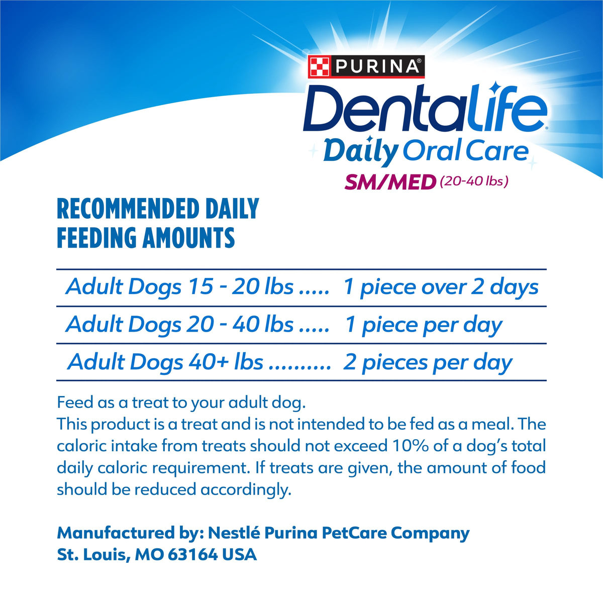 Daily Oral Care Dog Treats, Small/Medium, 60 ct B4317