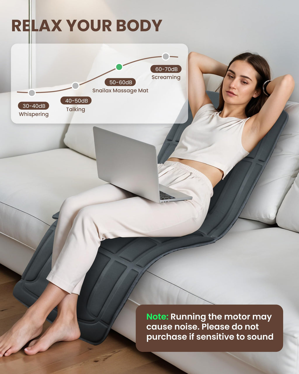 Full Body Massage Mat with Heat H8463