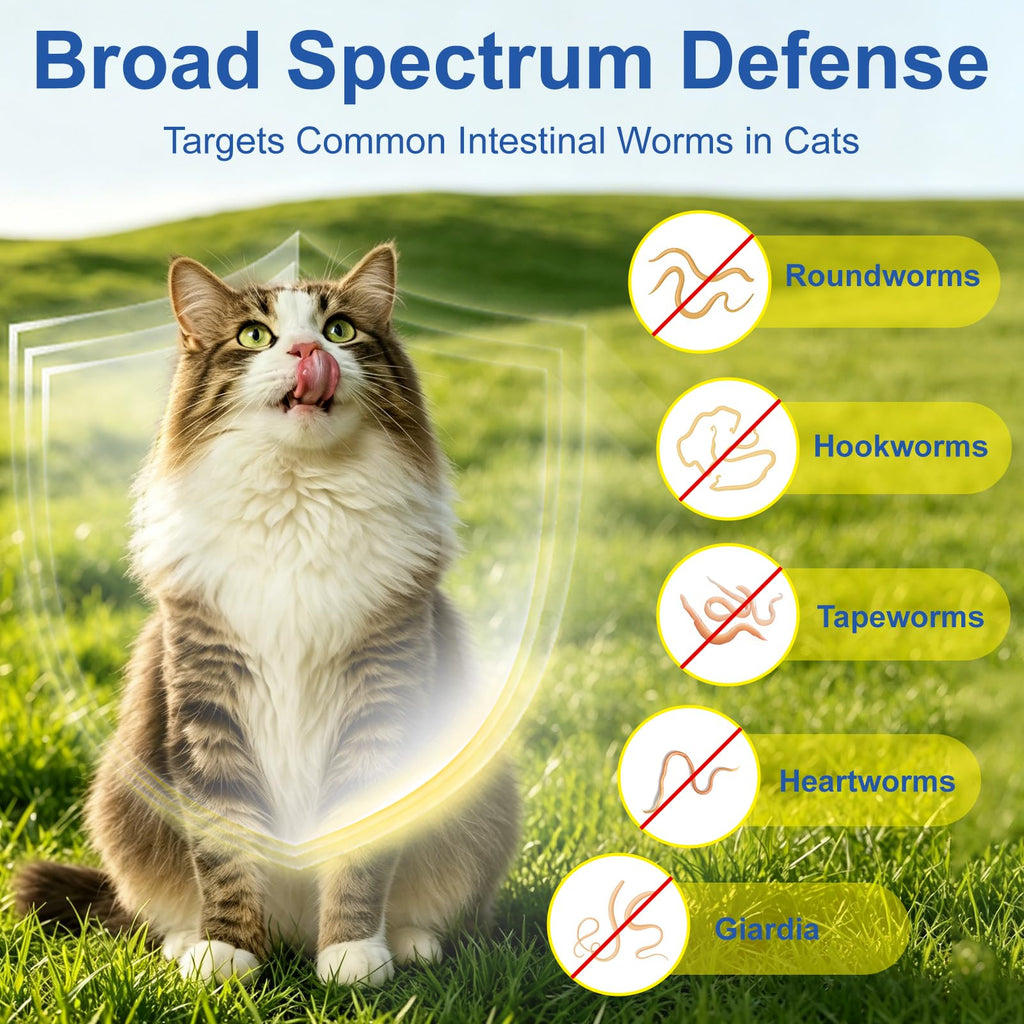 Broad Spectrum Dewormer Tablets for Cats and Kittens, 100 Tablets L6586