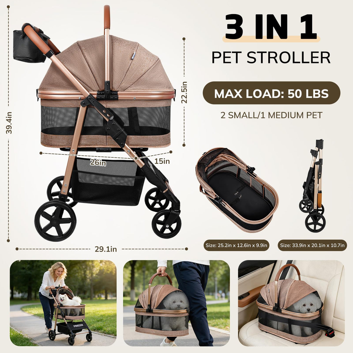 Foldable Pet Stroller F83364
