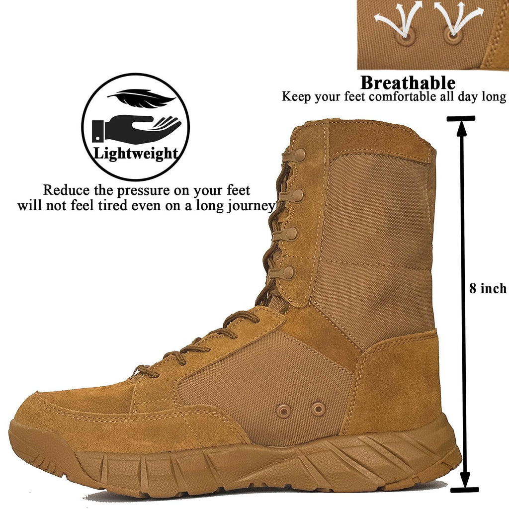 Coyote Brown Lace Up Tactical Boots P2130