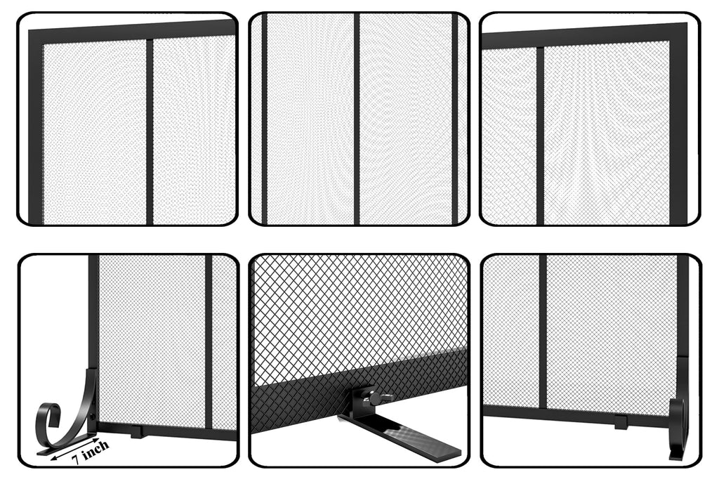 Wrought Iron Fireplace Screen W5849