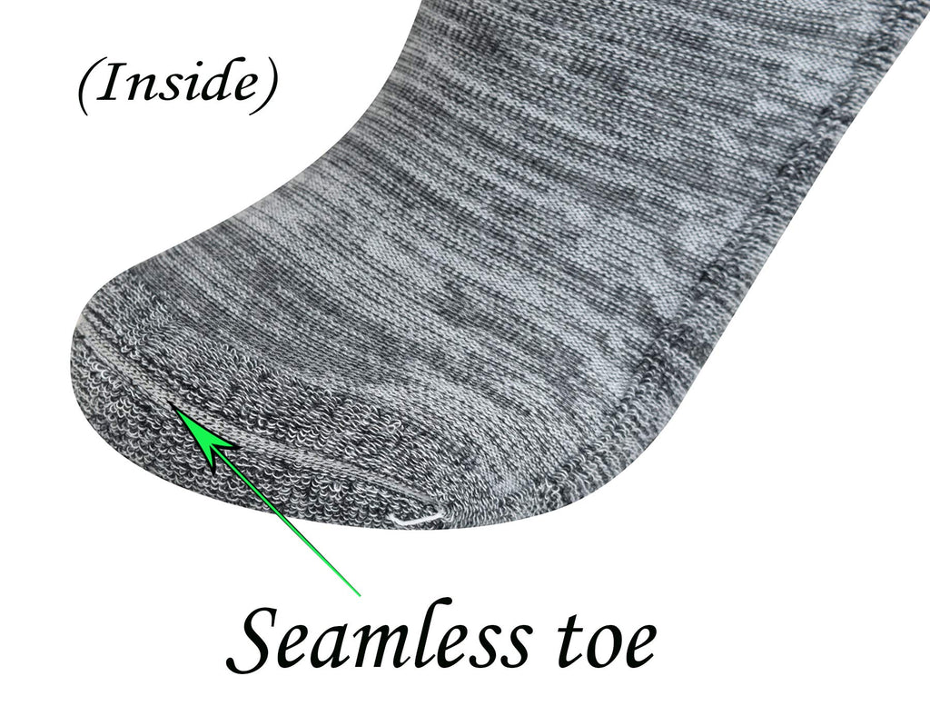 Men's 5 Pairs Low Cut Diabetic Socks with Cushion Sole and Seamless Toe E13140