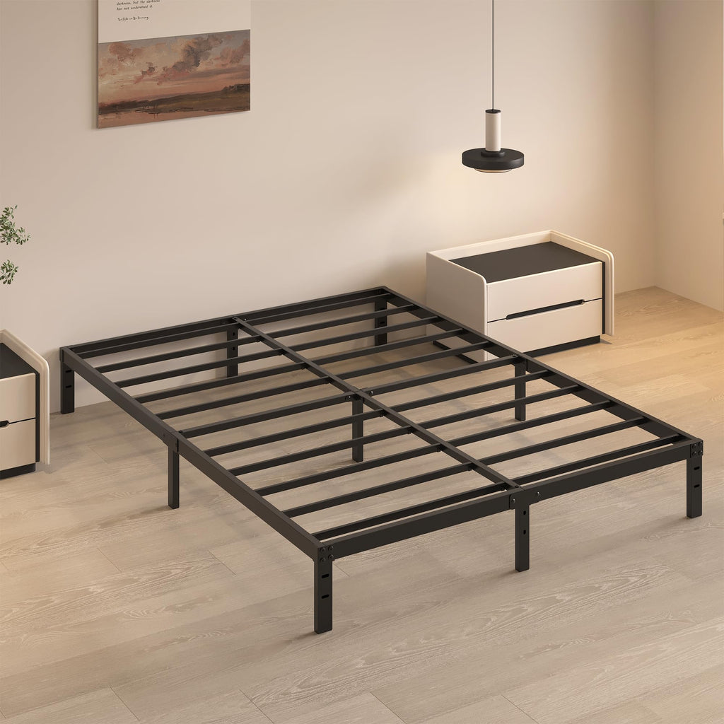 Queen Size Bed Frame No Box Spring Needed J6781