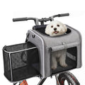 Foldable Expandable Pet Carrier Backpack for Bicycle Handlebar, Gray L131