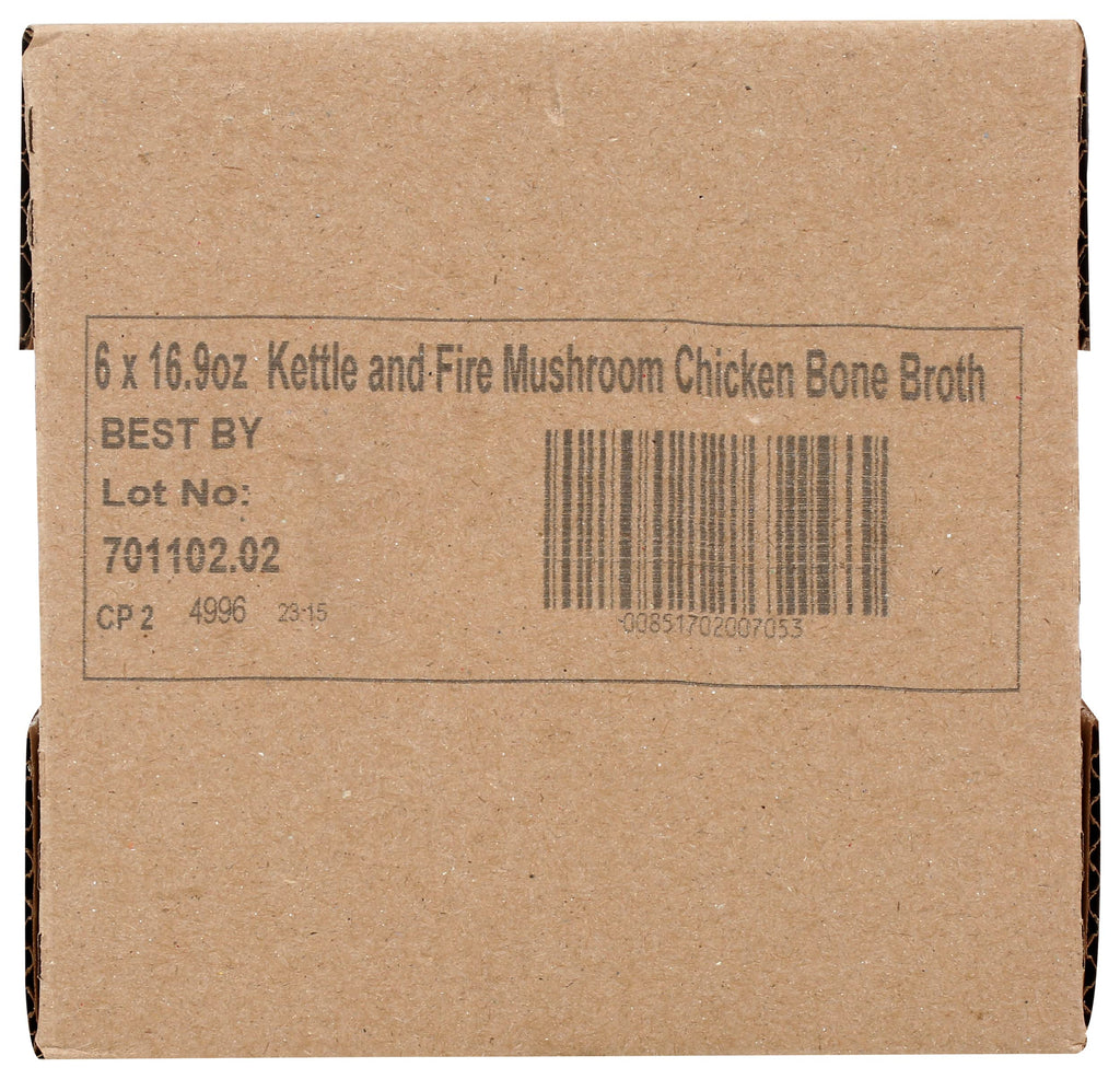Mushroom Chicken Bone Broth 10g Protein Gluten Free 16.9 Oz Pack of 6 T8719