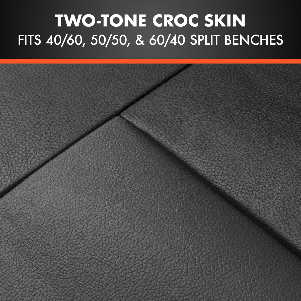 Faux Leather Car Seat Cover Full Set Black Y193