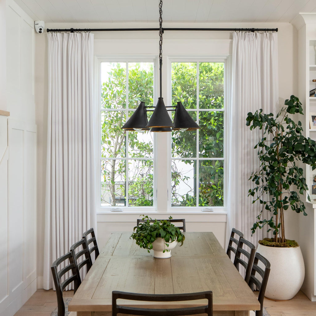 Linen Pinch Pleated Blackout Curtain 1 Panel R732036