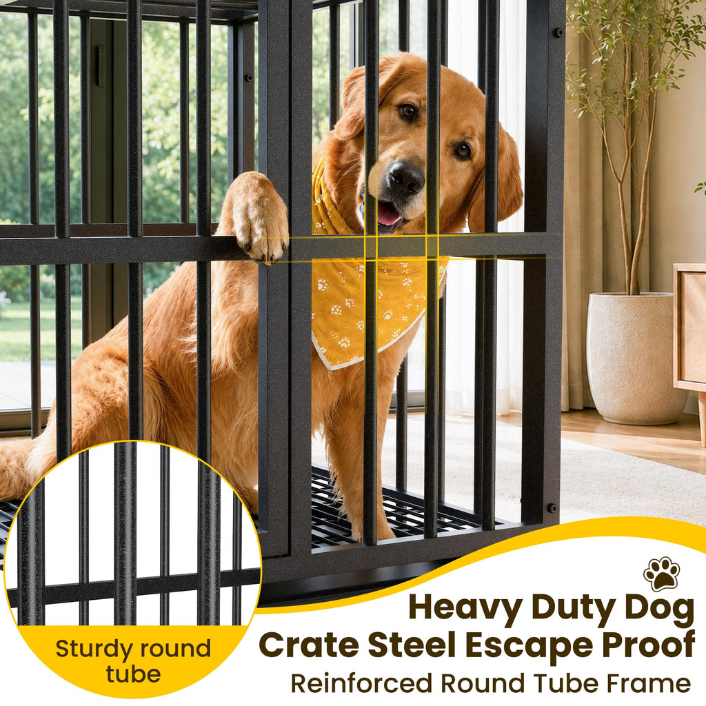 48 Inch Heavy Duty Black Dog Crate H78272