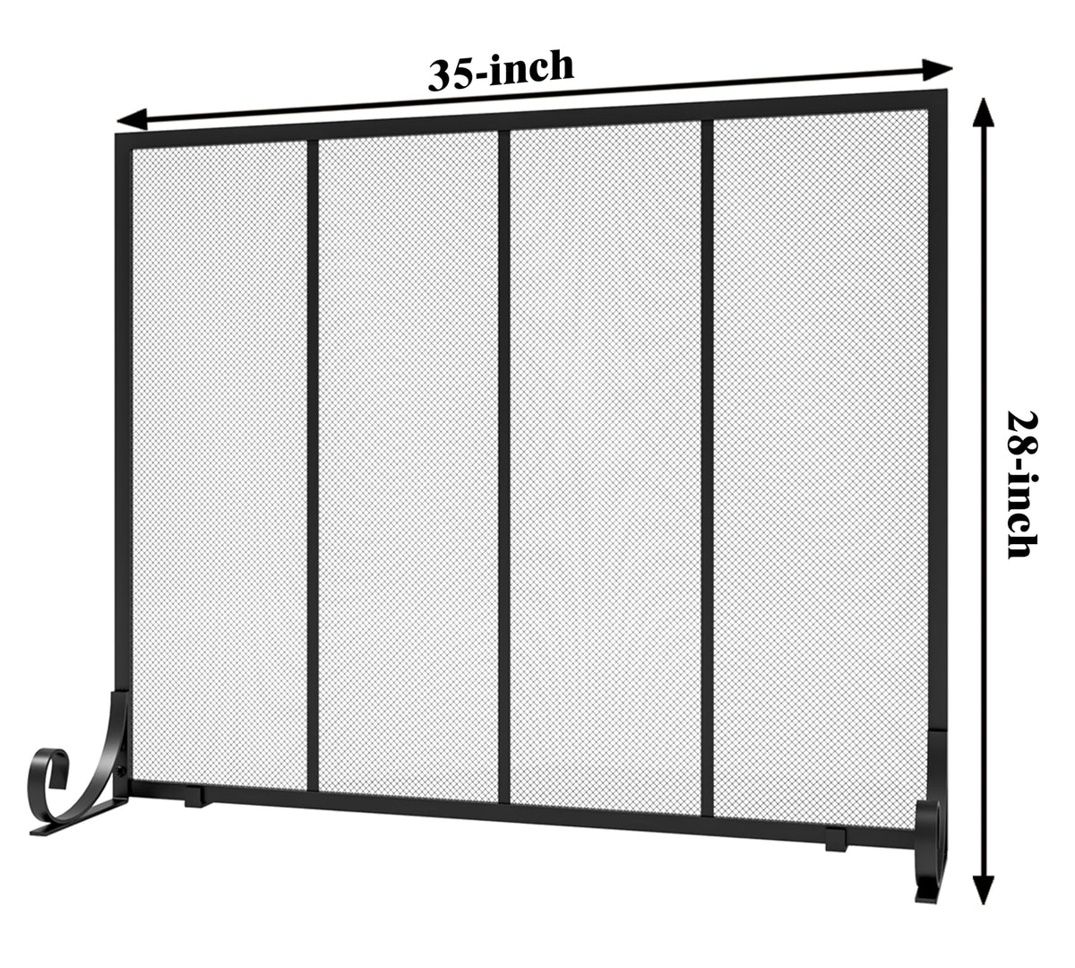 Wrought Iron Fireplace Screen W5849