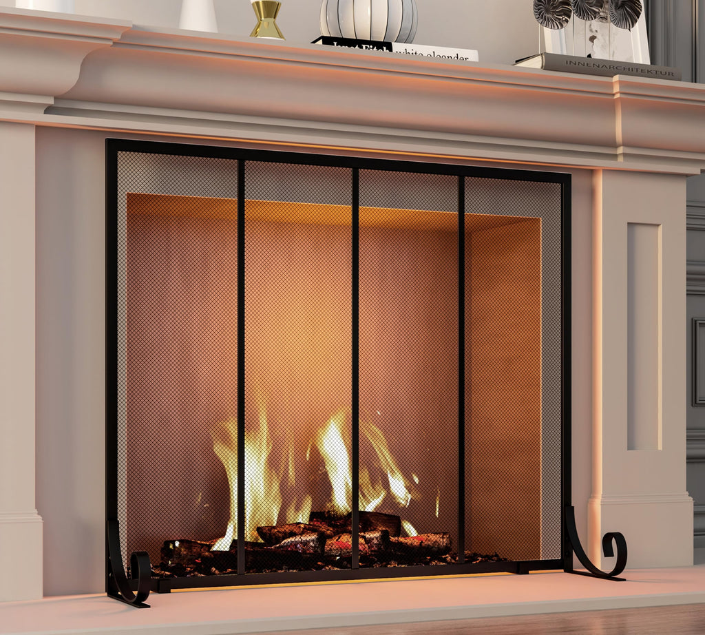 Wrought Iron Fireplace Screen W5849