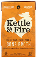 Mushroom Chicken Bone Broth 10g Protein Gluten Free 16.9 Oz Pack of 6 T8719